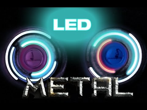 Metallic LED Light Up Push Start Fidget Spinner - Best of all time