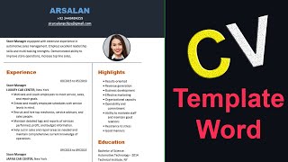 Modern CV Template Word Download Free screenshot 2