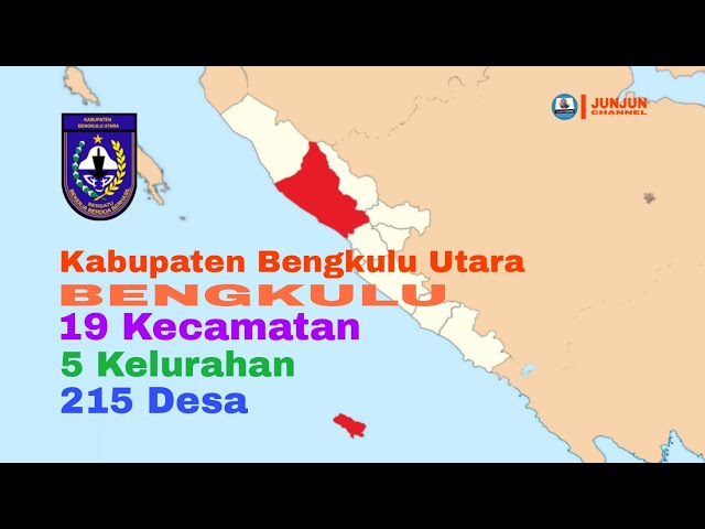 Kabupaten Bengkulu Utara, Bengkulu, 19 Kecamatan, 5 Kelurahan, 215 Desa class=