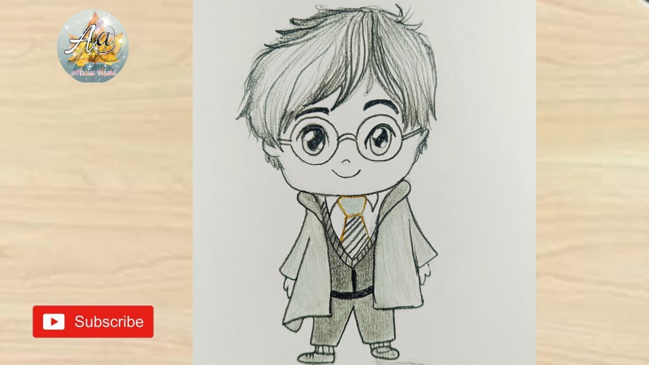 How to draw Cute Harry Potter step by step ll Easy Sketch of harry ...