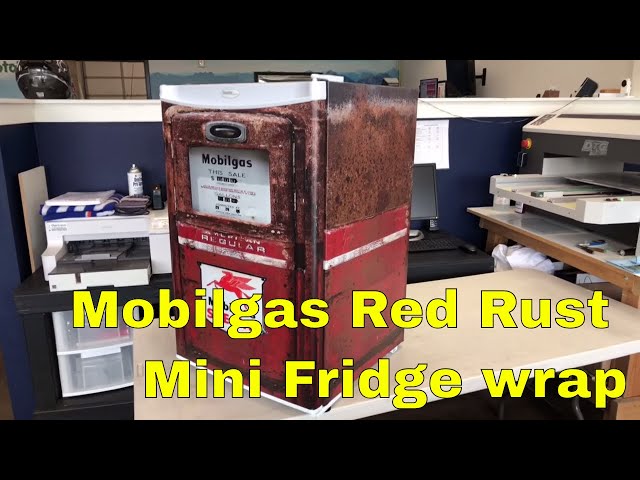MobilGas Special Vintage Gas Pump Refrigerator Wrap