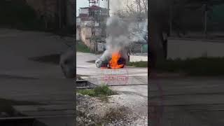 Niğde De Otomobil Cayır Cayır Yandı.. İşte O Anlar..