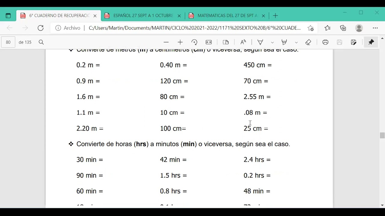 DECIMALES EN MEDIDAS DE USO COMUN - YouTube
