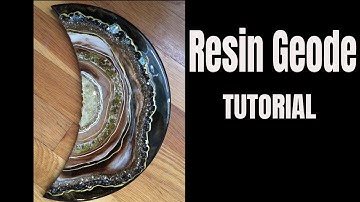 1. Resin Geode HOW TO Full Tutorial Part 1 🌙Crescent Moon