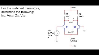Differential Amplifier | BJT Circuit Analysis 03 A
