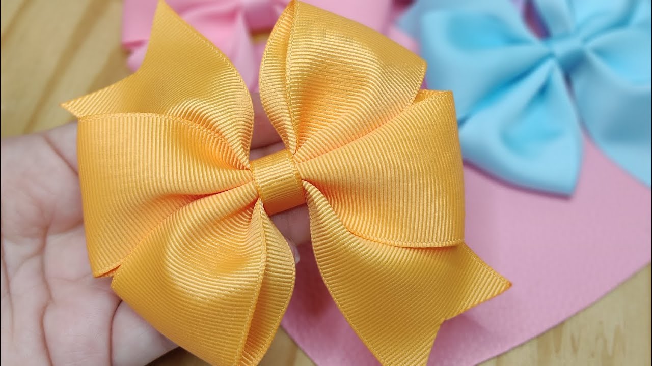 Laço Feito com Gabarito ( Laço Catavento Duplo com Pontinhas) 🎀