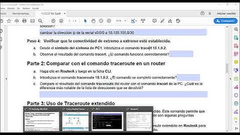 Prueba de la conectividad con traceroute
