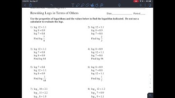 Rewriting Logs in Terms of Other Logs