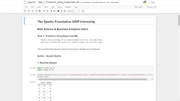 TASK 1 | Data Science and Business Analytics Intern | The Sparks Foundation | Suresh Gedela
