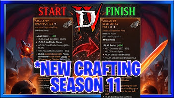 Diablo 4 Season 11 *New Crafting Explained, New Masterwork, Temper, Sanctification Start to Finish