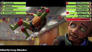 Teenage Mutant Ninja Turtles vs. Mob Bosses with healthbars