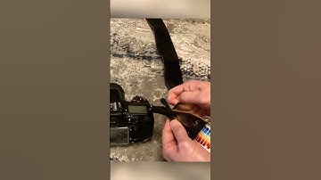 DIY Camera Strap with a Guitar Strap & Shoe Laces