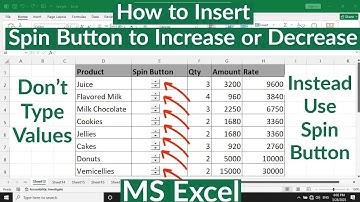 How to Insert Spin Button to Increase or Decrease Values in Excel | How to Use Spin Button in Excel