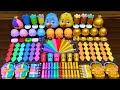 RAINBOW vs DUCK !Slime Mixing Random : Clear To Glossy Rainbow Slime With Makeup Textures #60