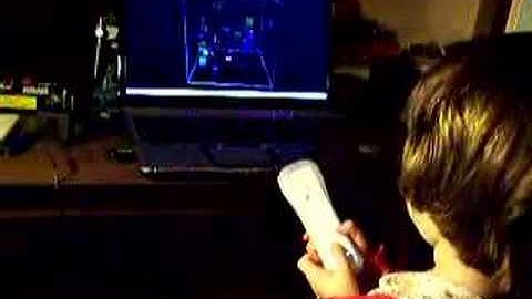 Child using Wiimote to control Vpython