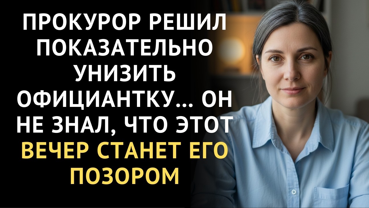 Унижение от прокурора — ответ, который изменил всё: как одна официантка изменила свою судьбу!