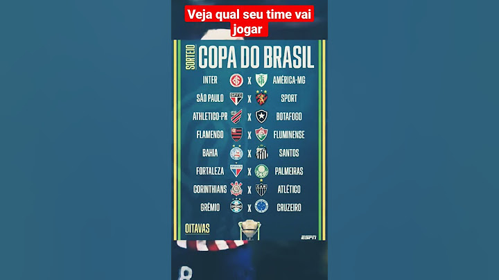 Confrontos da copa do Brasil Oitavas de final #shorts #copadobrasil #futebol