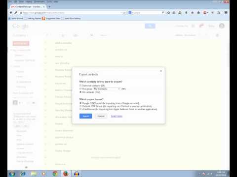How to export contacts from a Gmail account to another