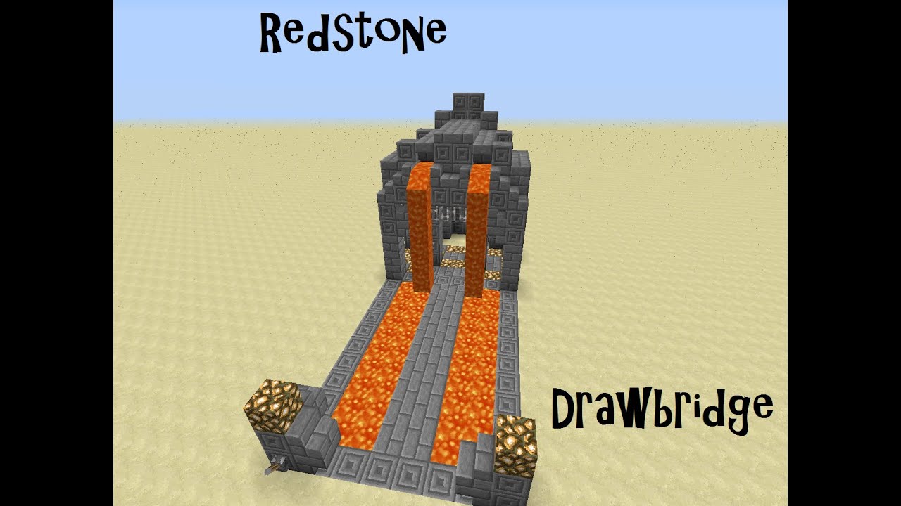 How To Make A Drawbridge On Minecraft - YouTube