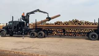 Peterbilt 567 Log Loader w/ATX wheels by Wheel Pros - Hershey Trucking (Time Lapse)