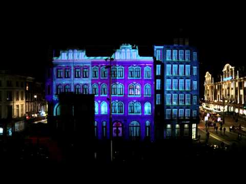 H&M Projection on the Dam Square Amsterdam