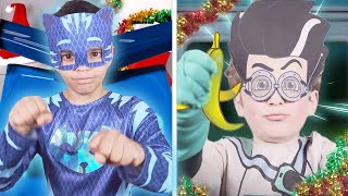 Pj Masks In Real Life: The Big Christmas Race! 🎁🎄 Pj Masks