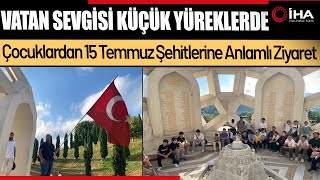 Sabahın İlk Işıklarında Anıttaydılar... Çocuklardan 15 Temmuz Şehitlerine Anlamlı Ziyaret