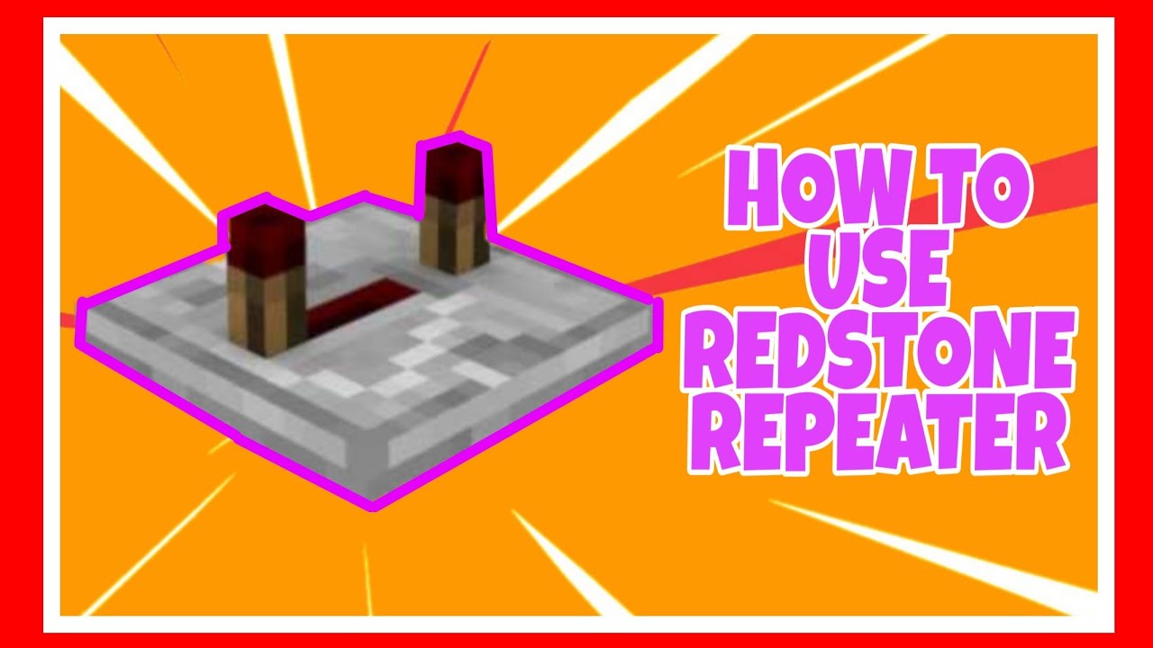 How to use redstone repeater in minecraft | All details about redstone