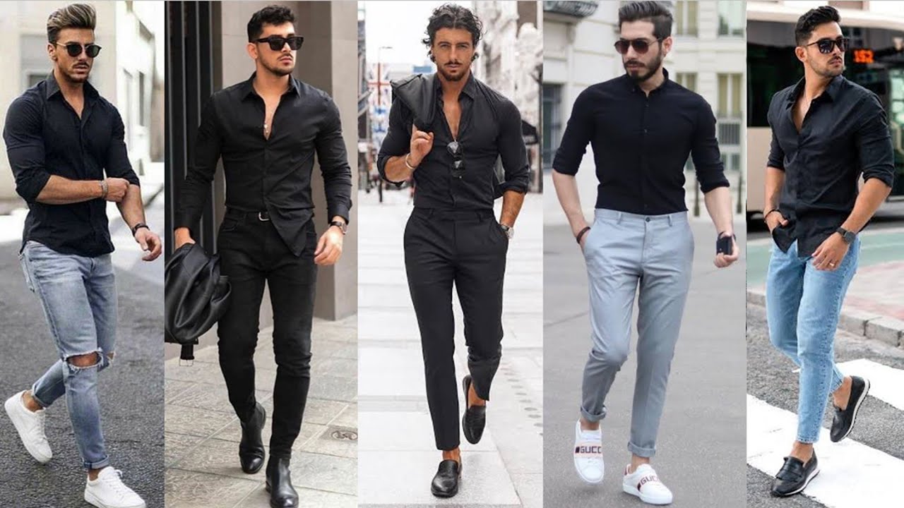 Top 60+ imagen black shirt outfit casual