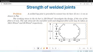 Welded Joints:12: Numerical Problem: Strength of welded joints