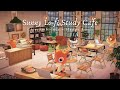 Sunny lofi study caf  1 hour happy lofi no ads to help you focus  studying music  work aid