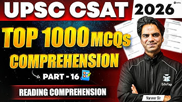 UPSC CSAT 2026 Free Classes  UPSC IAS Prelims English Reading Comprehension Passages Practice MCQs