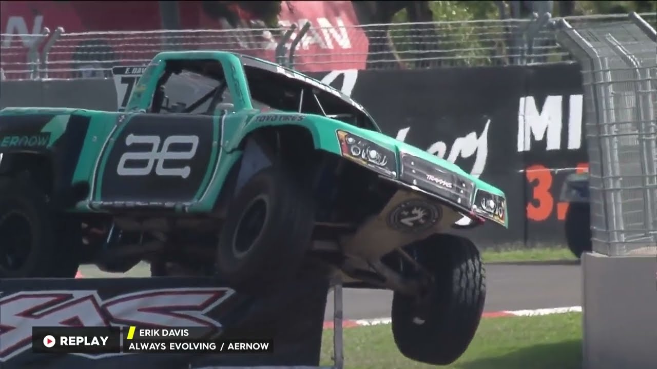 The End of This Stadium Super Trucks Race Is Excellent, Great, Wonderful