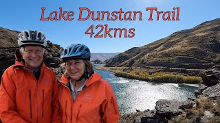 Riding the Lake Dunstan Bike Trail to find hidden geocaches