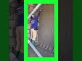Unique plastering technique covers the wall efficiently despite looking messy. #shorts #construction