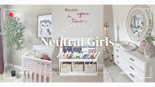 Neutral Girl Nursery Decor and Organizing