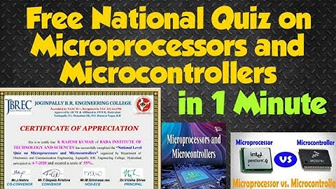 Free International Level Quiz on Microprocessors certificate in 1 Minutes|free online quiz|verified