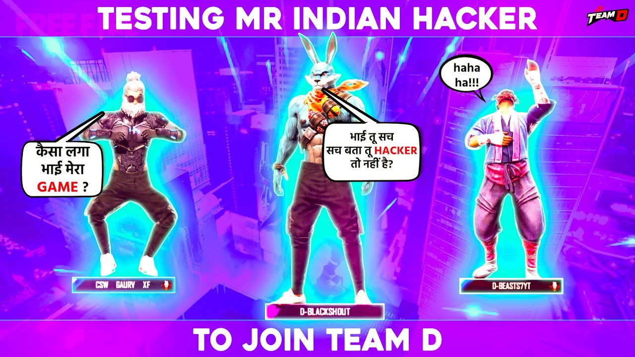 Testing Mr Indian Hacker Gameplay To Join Our Guild Team D 🔥 - YouTube