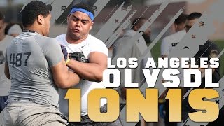 Nike Football's The Opening Los Angeles | OL vs DL 1 on 1's