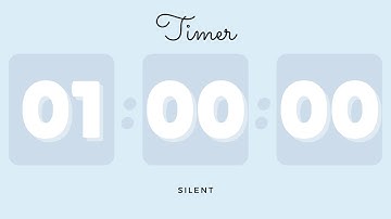 ❄️ 1 Hour Silent Timer with Cute Ending Alarm | Pastel Blue Timer