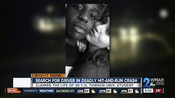 Towson University student killed in hit and run; Police searching for driver