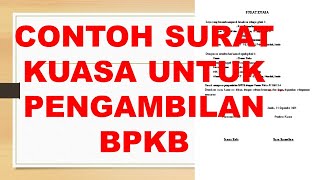 RADJANET || SURAT KUASA PENGAMBILAN BPKB