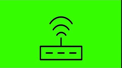 Animated Internet Signals Icon on Green Screen