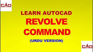 AutoCAD 3D Revolve Command (Urdu/Hindi)