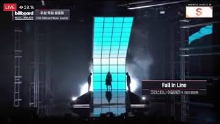 Christina Aguilera feat Demi Lovato  Fall In Line Live at BBMAs 2018