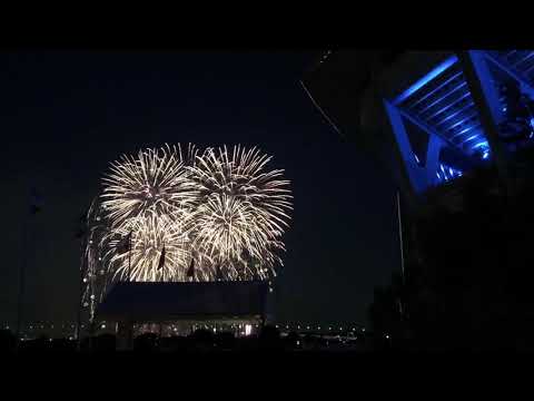 新横浜花火大会2018 フィナーレ 日産スタジアム西側フリーエリアより　2018.07.26