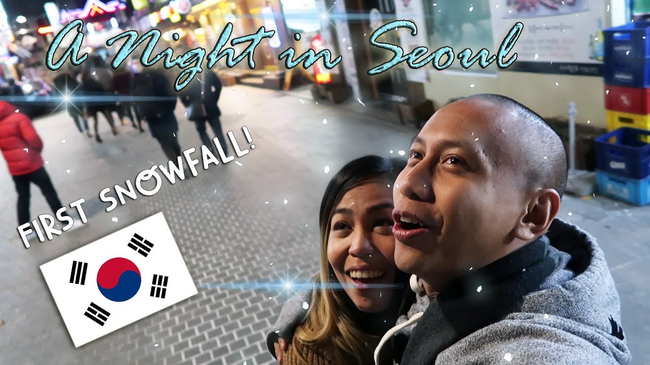 OMG! SUBWAY, FOOD, SNOW: A NIGHT IN SEOUL! | Vlog #26