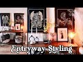 Apartment decorating entryway ideas  hanging custom art for a dark moody look 