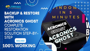 HOW TO BACKUP & RESTORE DATA ACRONICS GHOST-RESTORE  ACRONICS-URDU-HINDI-STUDIO BHATTI-Let