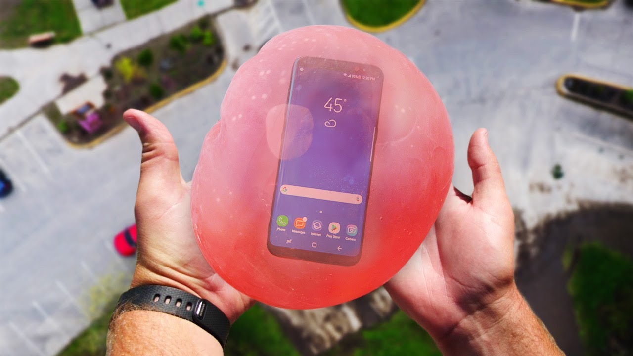 Can Wubble Bubble w/ Water Protect Galaxy S8 from 100FT Drop Test?